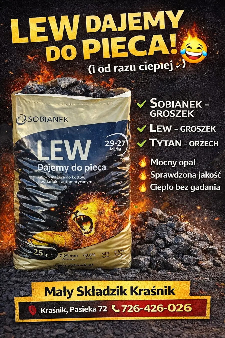 Węgiel Sobianek worek Kraśnik